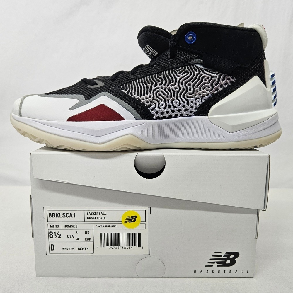 New Balance KAWHI‎ Leonard Basketball Shoes BBKLSCA1 Black White Men's Size 8.5